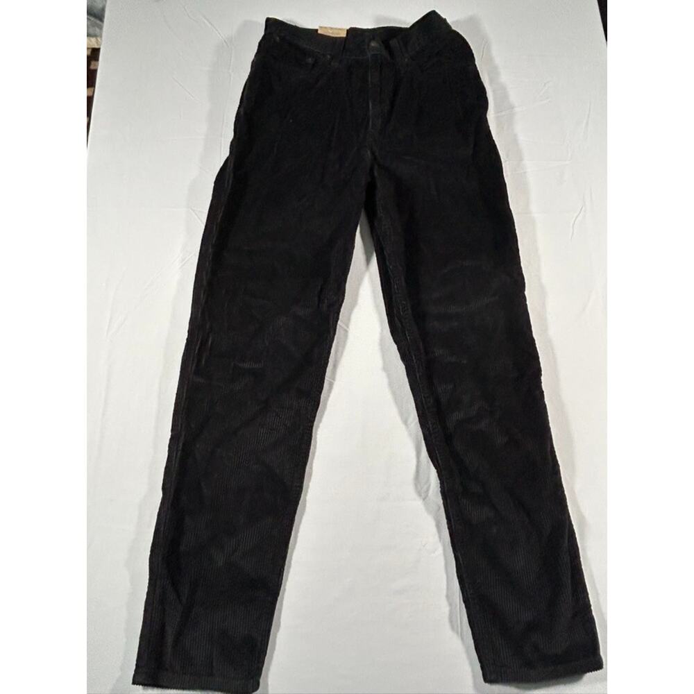 Levis High Waisted Mom Jeans Black Corduroy Pants Womens Size 27x30